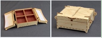 فایل آماده برش لیزری جعبه چندمنظوره چوبی